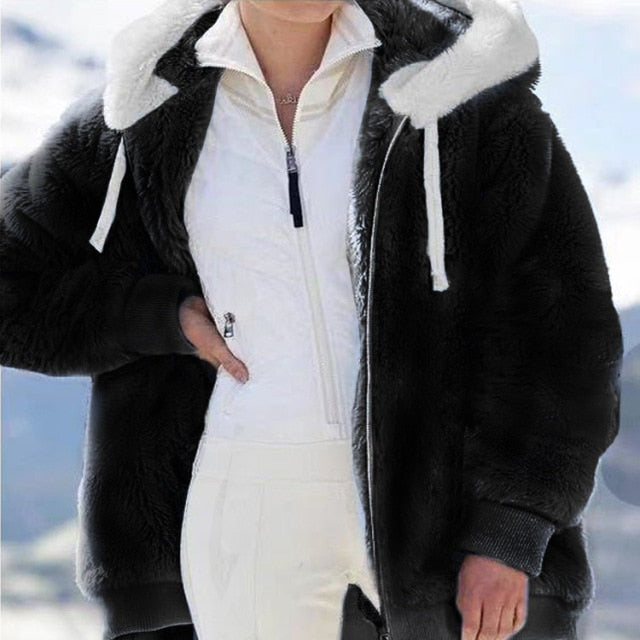 Winter Faux Fur Plush Coat