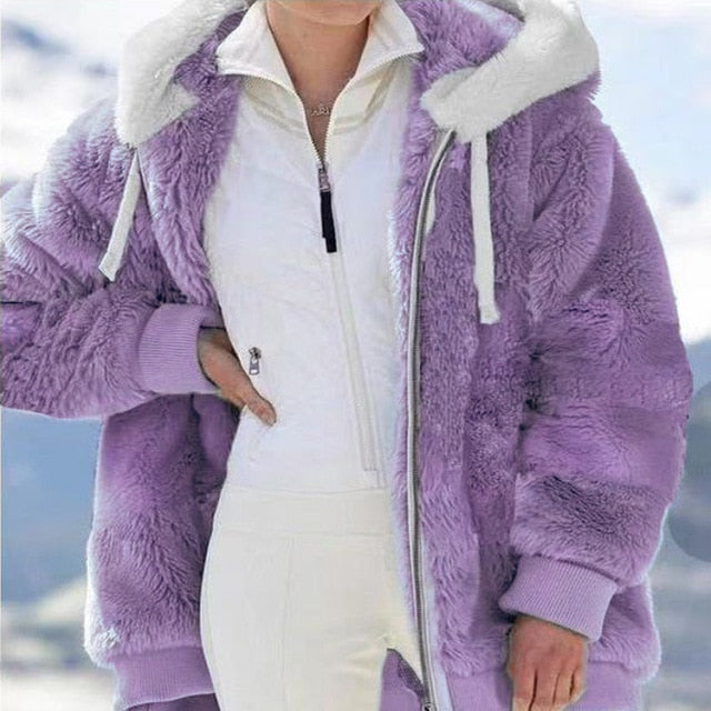 Winter Faux Fur Plush Coat