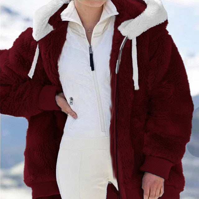 Winter Faux Fur Plush Coat