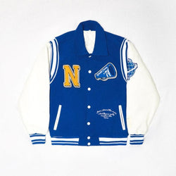 London Neutrals Blue Varsity Jackets