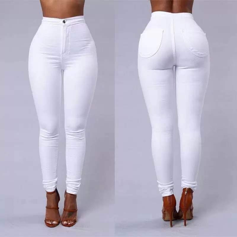 Slim High Waist Stretch Denim Jeans