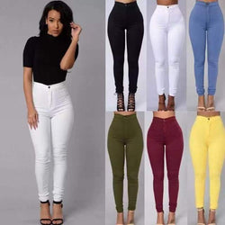 Slim High Waist Stretch Denim Jeans