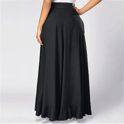 Elegant Long Dress and Pants Combo High Split