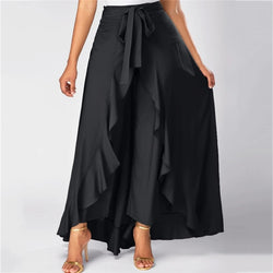 Elegant Long Dress and Pants Combo High Split